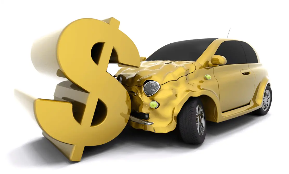 Car Crashing into Money