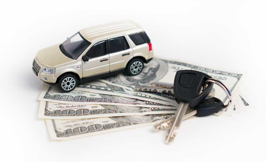 Car and Keys on Money