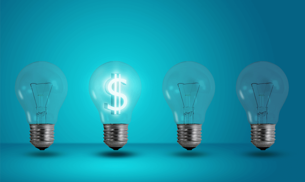 Good Idea Money Light Bulb